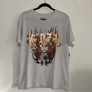 NWT Von Dutch Flying Eyeball Gold Foil Wings Graphic T-shirt
